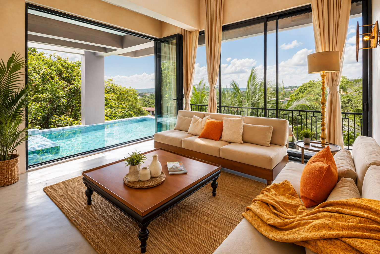 4-BHK Villa in Assagao | Infinity Pool & Valley View in Assagao, Goa — 4 BHK · sleeps 8 · 5 bath
